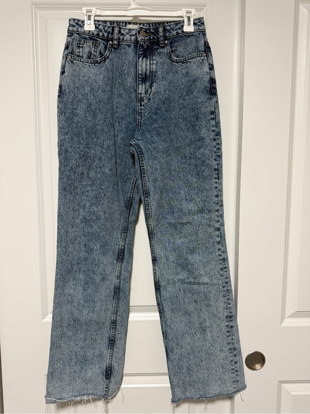 Acid Wash Jeans Retro Wide-Leg High-Rise denim 90s